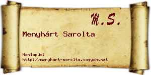 Menyhárt Sarolta névjegykártya
